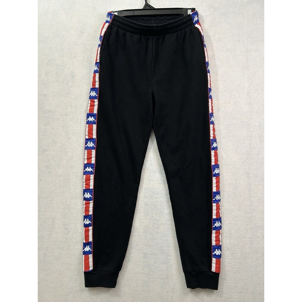 Kappa Authentic LA Barno Joggers Black Red White Blue Banda Track Pants Small